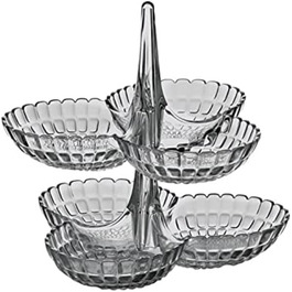 Тарілка для закусок Guzzini Tiffany, небо-сіра, 27x25x25,5 см, пластик