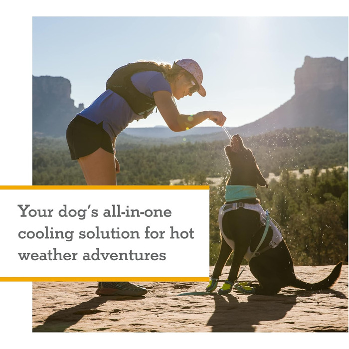 Охолоджувальна шлейка для собак RUFFWEAR Swamp Cooler, легка та міцна, з ручкою, регульована, для великих порід, графітово-сіра, 81-107 см