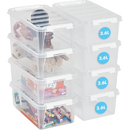 Набір з 10 контейнерів SmartStore Classic 2 л з кришкою, харчовий пластик, 21x17x11 см, міцні пластикові коробки для зберігання, посилені кути, штабельовані, гарантія 10 років