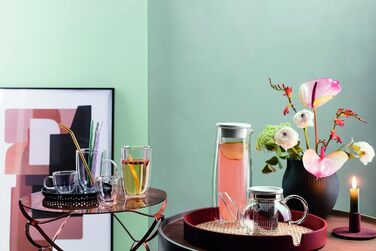 Villeroy & Boch Artesano Глечик для гарячих та холодних напоїв з кришкою, 1 л, боросилікатне скло, прозорий, для води, соку, чаю, карафка