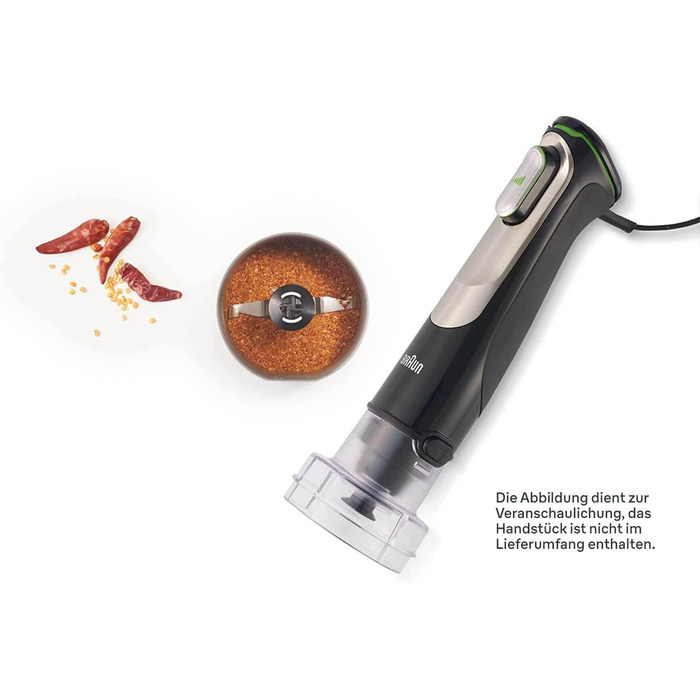 Насадка Braun MQS 270 SI для кави та спецій, EasyClick Plus, для блендерів Braun MultiQuick 7/9, срібляста