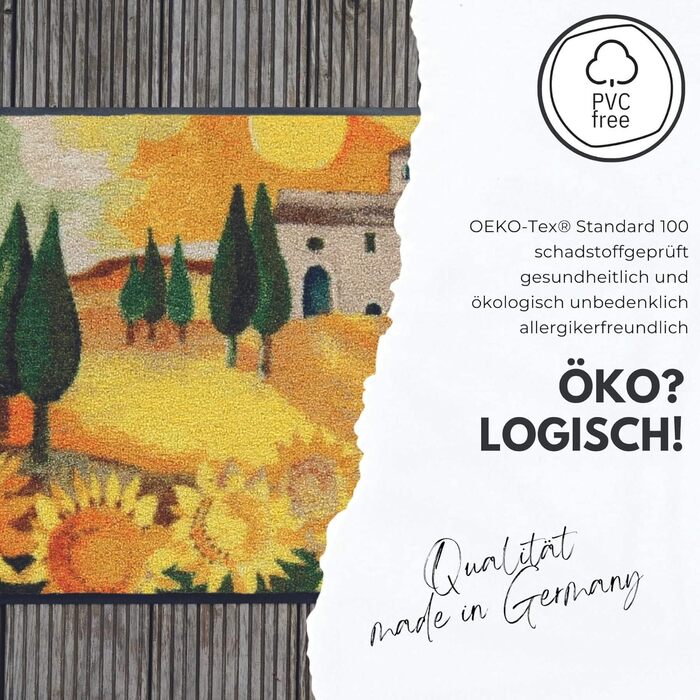 Килимок для підлоги Salonloewe Rosina Wachtmeister Serafino & Friends 50x75 см, вхідний, миючий, для дому, з котами, кольоровий