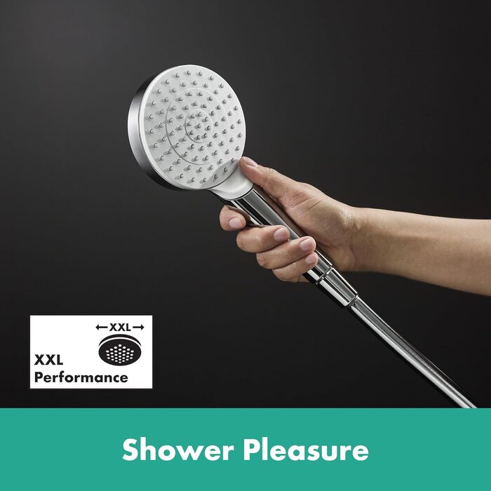Душова лійка hansgrohe Croma Select E, 9 л/хв, 3 режими, квадратна 110x110 мм, антивапняна, біло-хром, економна (EcoSmart)