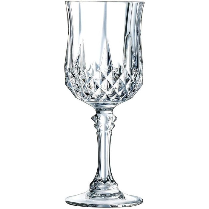 Келихи для вина Cristal d'Arques Paris Longchamp 170 мл, 6 шт, із Кварксу, підвищена міцність, прозорість та блиск, посилена упаковка