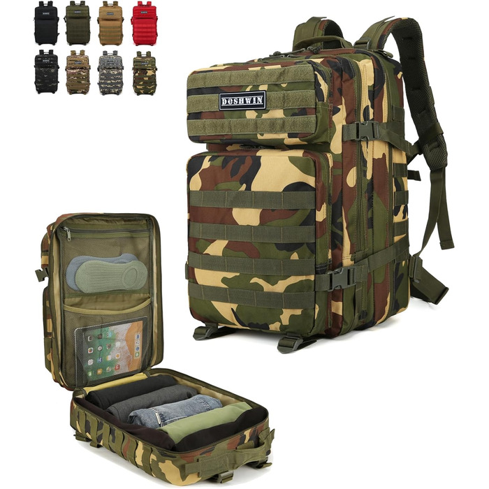 Тактичний військовий рюкзак 40 л Molle для армії, виживання, ліс, Fluchtrucksack