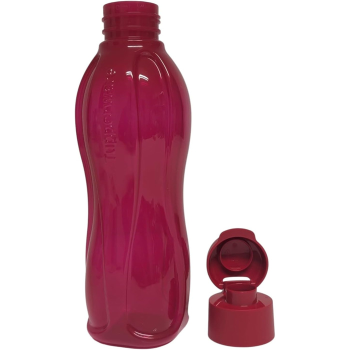 Пляшка для води Tupperware Eco To Go 750 мл, глибоко-червона, підходить для газованої води, Flip Top кришка, преміум-пластик