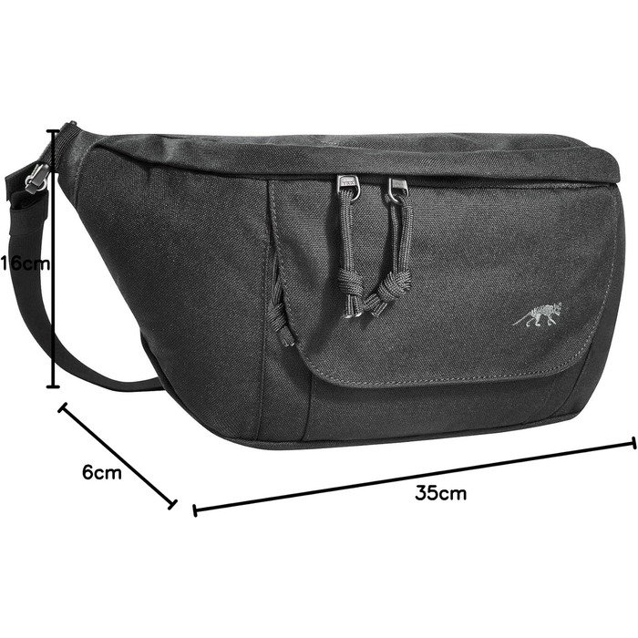 Тактична універсальна поясна сумка Tasmanian Tiger TT Modular Hip Bag II, 5 л, з 3 відділеннями на блискавці, MOLLE-панеллю, для спорту, туризму, outdoor, чорна