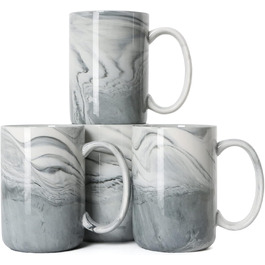 Керамічні чашки Smilatte Marble, 4 шт. и, сірі