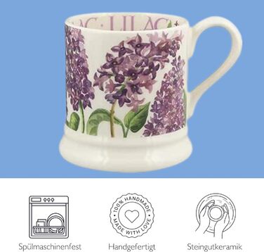 Велика керамічна чашка Emma Bridgewater 1/2 пінти, фіолетова, для кави, капучино, латте, чаю, подарунок на день народження
