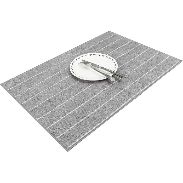 HYER KITCHEN мікрофіброві рушники для кухні, 8 шт, сірі та карамельні, смугасті, м'які, суперпоглинаючі, без ворсу, 66x45,7 см