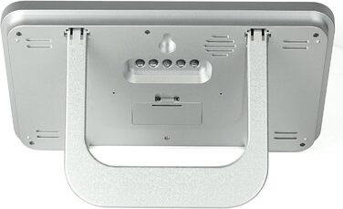 Цифровий настінний годинник-будильник FISHTEC з календарем, великою LED-індикацією, відображенням дати, дня, часу, температури, 2 будильниками, дерев'яний дизайн, 24x14 см