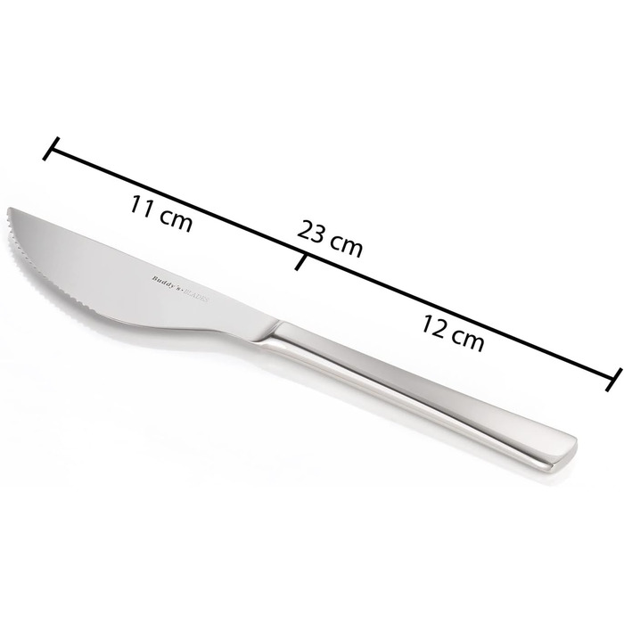 Набір ножів для піци Buddy's Blades, 4 шт, з хвильовою заточкою, 23 см, нержавіюча сталь, подарункова коробка