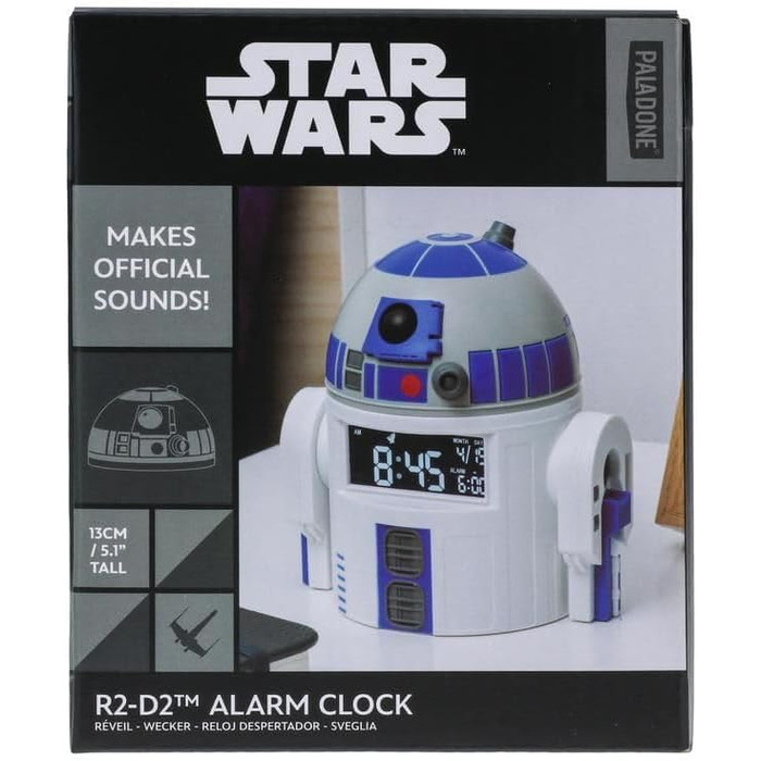 Будильник R2D2 Star Wars з USB, офіційний мерч, звуки R2D2, декор для фанатів