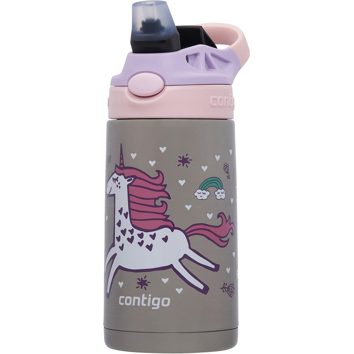 Дитяча пляшка для води Contigo Easy Clean Autospout з трубочкою, 420 мл, BPA-free, герметична, для школи, садка та спорту