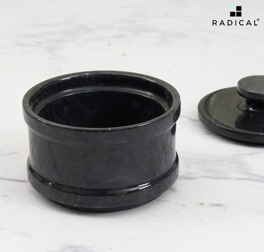 Соляний льох Radicaln Marble, чорний, 10,2 см, з кришкою