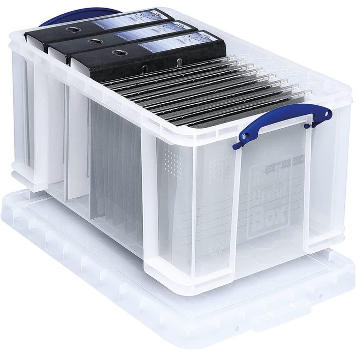Пластиковий контейнер Really Useful Box 3 шт. по 48 л, прозорий, 60x40x31,5 см