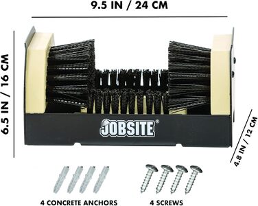 JobSite Оригінальна щітка-скребок для чищення взуття та чобіт, універсальна всепогодна для миття, полірування та чищення