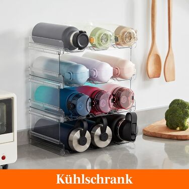 Стійка для пляшок Lifewit, пластиковий тримач для вина та води, модульний органайзер для кухні, шафи, офісу, 4 шт.