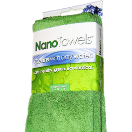 Nano Towels екологічні універсальні серветки для прибирання без хімії, мікрофібра, 35,6x35,6 см, 4 шт. Для кухні, ванної, дитячих речей