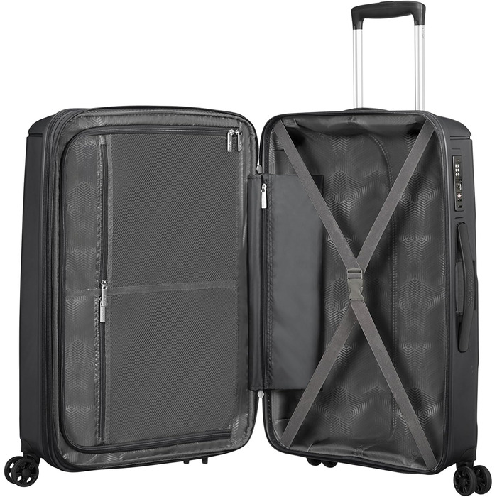 Валіза American Tourister Sunside Spinner L 77 см, розширювана, чорна, 118 л