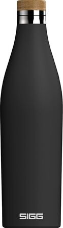 Термобутилка SIGG Meridian, герметична, подвійні стінки з нержавіючої сталі 18/8, бамбукова кришка, BPA і пластику немає, об’єм 0,5/0,7 л