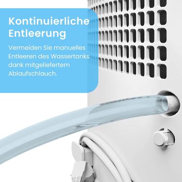 Осушувач повітря Pro Breeze 12 л/24 год для кімнат до 120 м³, з цифровим дисплеєм, таймером, дренажним шлангом, 3 режимами, проти вологи і плісняви, білий