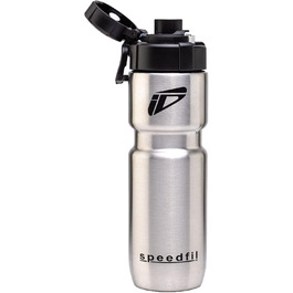 Вакуумна термобутилка Speedfil Speedflask з нержавіючої сталі для велосипедистів і спорту, з кришкою 2.0, срібляста