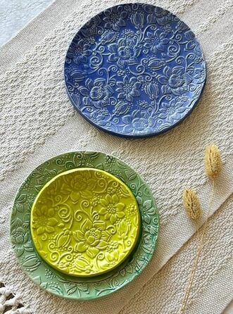 Рельєфна качалка для тіста з візерунком «Великі квіти» LOTUS від Algis Crafts, для домашньої випічки та кераміки