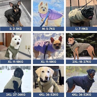 Зимова куртка для собак Spark Paws Warmshield™, флісова, водовідштовхувальна, вітрозахисна, з відбиваючими елементами, для середніх і великих порід, захист від холоду, парка, оливкова, розмір M (5-7 кг)