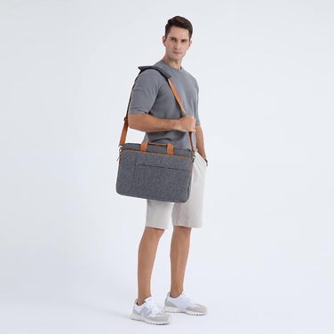 DOMISO сумка для ноутбука 17-17.3'' водонепроникна ділова, темно-сіра, для Dell, Lenovo, HP, MSI, ASUS
