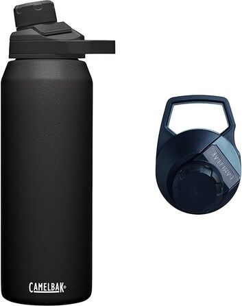 Термос-бутилка Camelbak Chute Mag 946 мл із нержавіючої сталі, вакуумна ізоляція, біла (чорна), комплект із запасною кришкою MAG