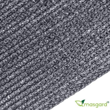 Сітка затіняюча Masgard 150 г/м², 1,8×25 м, 90% захист, для паркану, антрацит, сонцезахист, вітрозахист