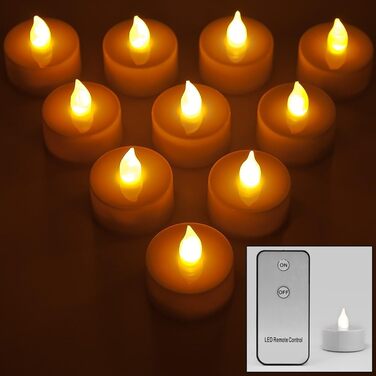 LED свічки Monzana, 30 шт., електричні, з пультом, 3,7 см, тепле біле світло, реалістичне мерехтіння, батарейки в комплекті, фламелесні, тривалий час роботи