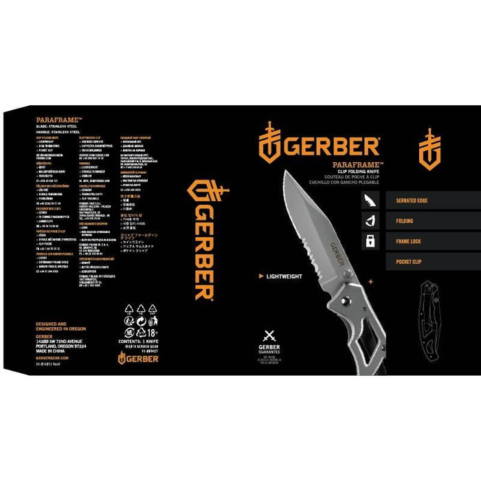 Складаний ніж Gerber з гладким лезом і кліпсою, довжина леза 7,6 см