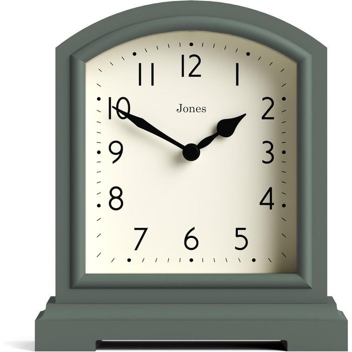 Камінний годинник JONES CLOCKS Tavern, класичний дизайн, настільний, для спальні, вітальні, офісу, полички, зелений
