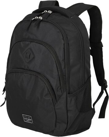 Рюкзак для ручної поклажі Travelite BASICS 22 л, 15,6'' для ноутбука, чорний, міський деньпак з багатьма відділеннями, 45 см