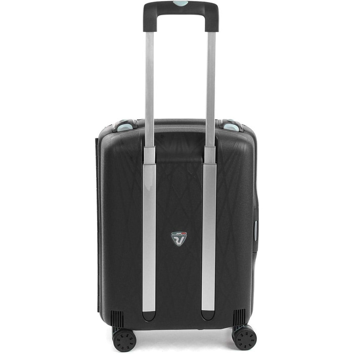 Валіза Roncato Light 55 см, 41 л, чорна, легка пластикова дорожня валіза