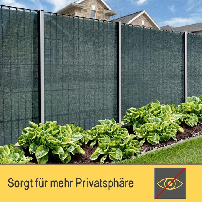 Сонцезахисна сітка Sol Royal 25x1,5 м, 165 г/м², щільна, з UV-захистом, зеленого кольору, HDPE, для саду, паркану, теплиці, з кабельними стяжками