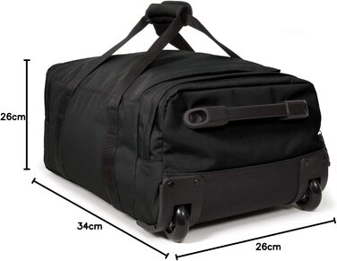 Дорожня сумка Eastpak Leatherface S+, 41 л, чорна, 55x34x26 см