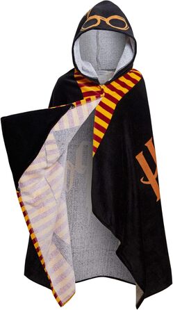 Дитячий пончо-рушник з капюшоном Harry Potter, 100% бавовна, Хогвартс, для пляжу, басейну та купання