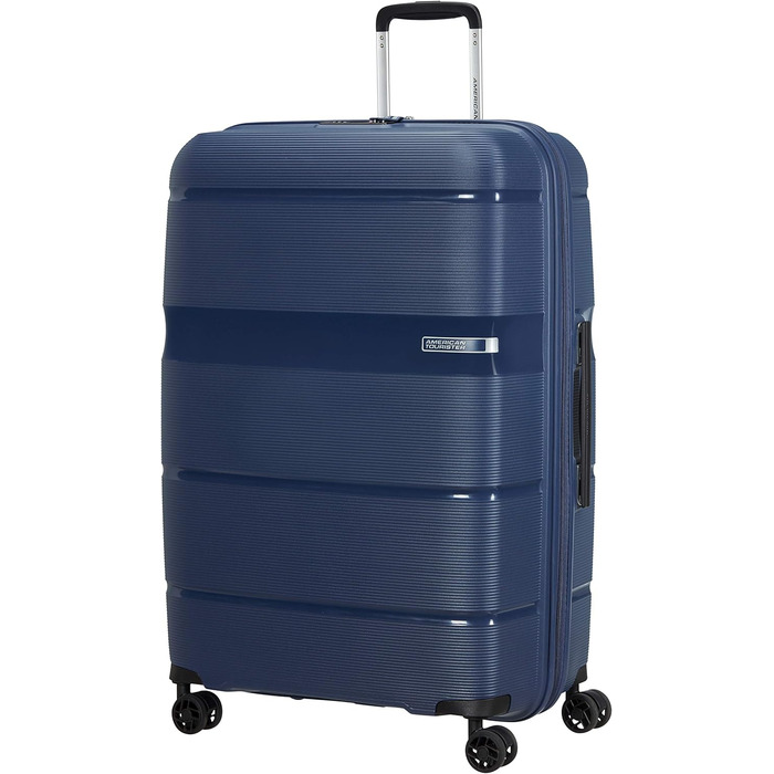 Валіза American Tourister Linex Spinner L, 76 см, 102 л, синя, на 4 колесах