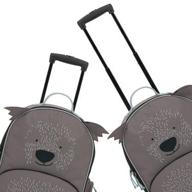 Дитяча валіза на колесах LÄSSIG About Friends Cali Wombat, 17 л, коричнева, з телескопічною ручкою, для дітей від 3 років