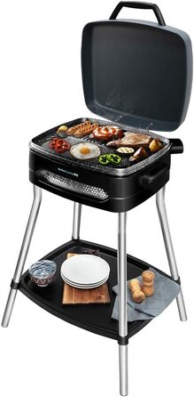 Електричний гриль Cecotec PerfectCountry BBQ, настільний, 2400 Вт, регульована температура, решітка з нержавіючої сталі, 3 рівня висоти, піддон для жиру