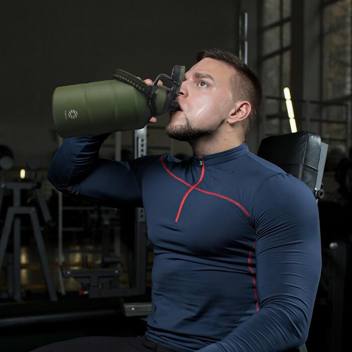 Термобутилка з нержавіючої сталі Fjbottle 1900 мл, магнітна кришка, без BPA, подвійні стінки, для газованої води, спортивна фляга для університету, фітнесу, кемпінгу, активного відпочинку, зелена