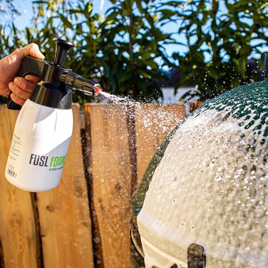 Набір для очищення гриля FUSL FOAMSTER: піна, 1 л знежирювача, біорозкладний, для газових грилів, коптильні та решіток, вироблено в Німеччині