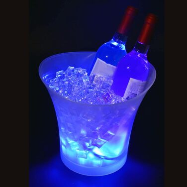 LED-відерце для льоду 5 л з регульованою підсвіткою, кольоровий Eiskübel для шампанського, вина, напоїв, пива, для вечірок, бару, клубу