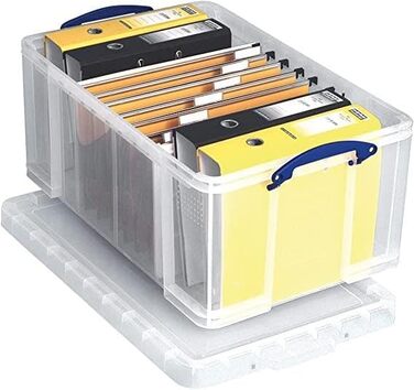 Набір контейнерів Really Useful Box 64 л, прозорі, для зберігання та організації, 2 шт, 710x440x310 мм