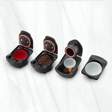Кавоварка Ufesa Bellagio 3-в-1 для капсул Nespresso, Dolce Gusto та меленої кави, сенсорна панель, 1 л, 1400 Вт, 15 бар, чорна