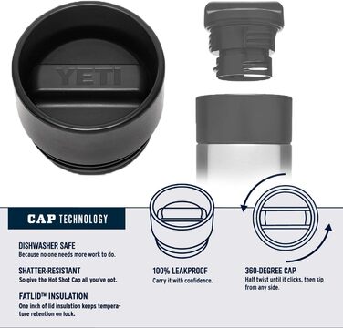 Термос-бутилка YETI Rambler 532 мл з кришкою Hotshot, чорна
