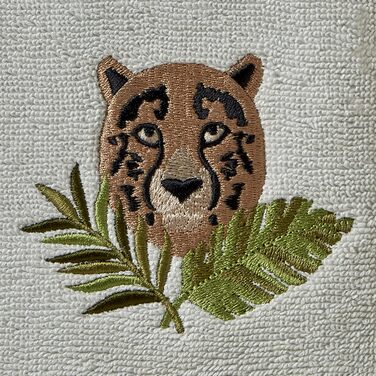 Керамічний тримач для зубних щіток SKL Home Vern Yip Jungle Cats, білий, з малюнком гепарда, для ванної кімнати